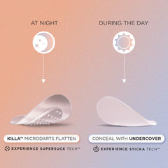 ZitSticka UNDERCOVER patches conceal blemishes discreetly for overnight skin support.