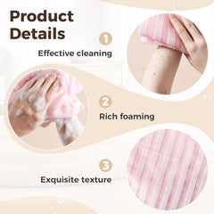 ZIVWAGX Blissal Exfoliating Towel hexagonal weave lifts dirt softly.
