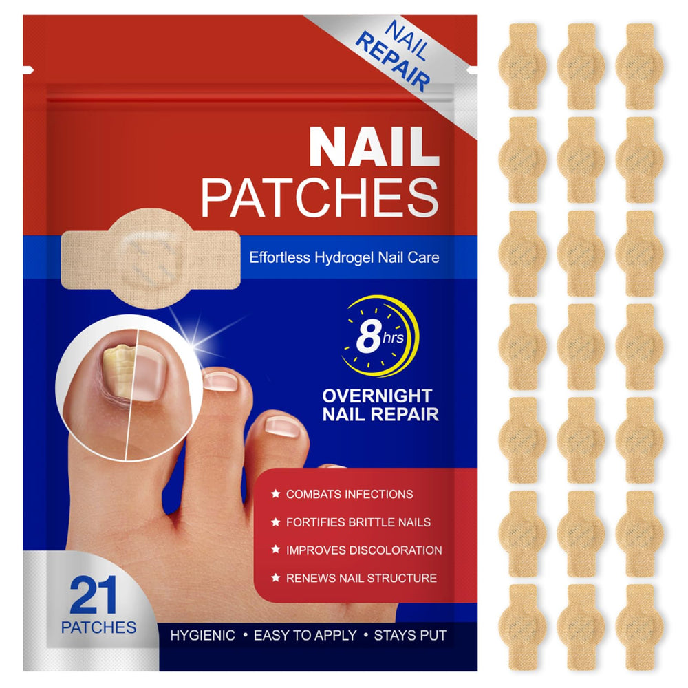 ZIXBMHYJ toenail treatment patches in packaging, designed for overnight repair.