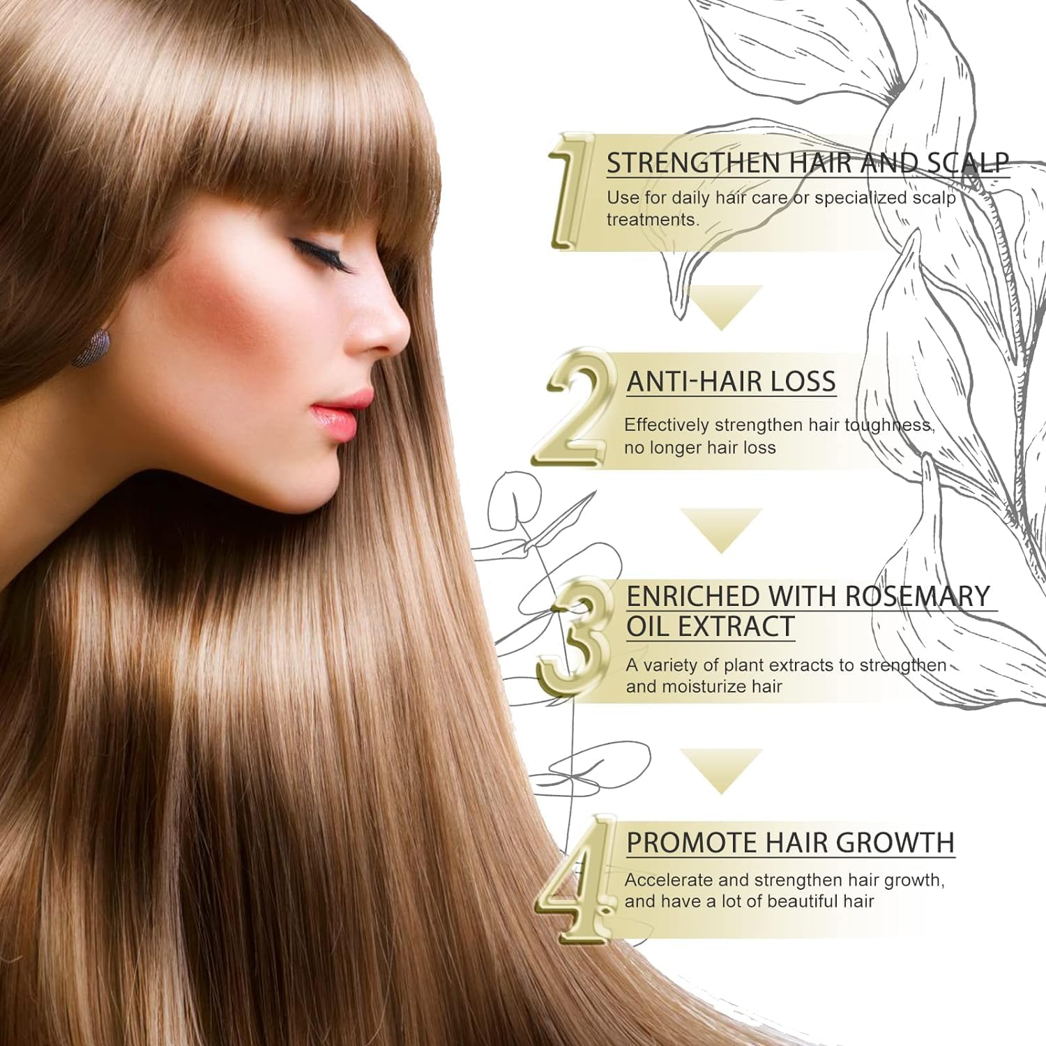 ZIXGIAH natural hair growth oil pack highlighting three-bottle set.