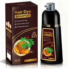 ZIXSIRP Dark Brown Hair Dye Shampoo bottle demonstrates quick gray coverage.