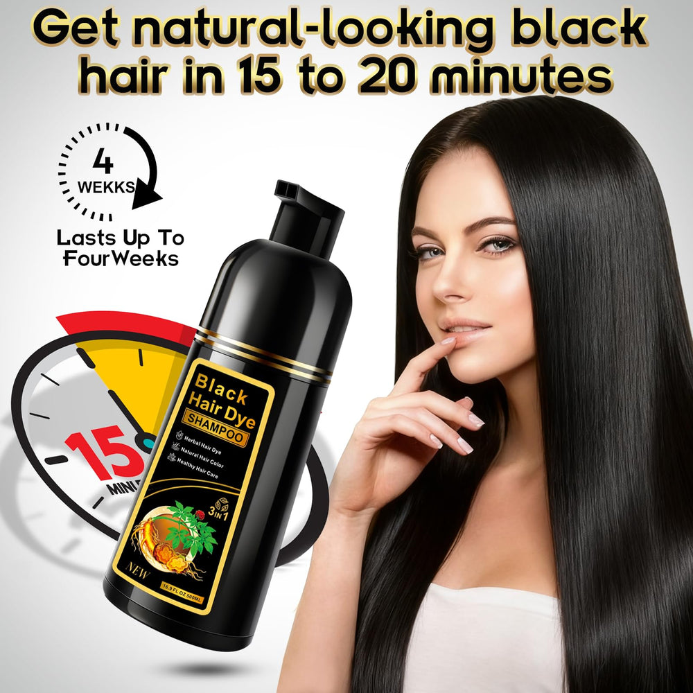 ZIXSIRP woman applying shampoo for natural gray coverage in minutes.