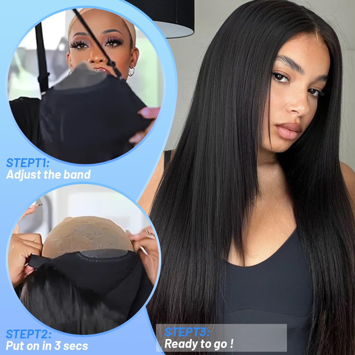 ZIYGBK natural hairline with baby hair detail for a convincing, salon-like finish.