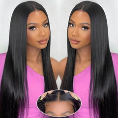 ZIYGBK Wear and Go glueless wig with straight lace front for quick, seamless styling.