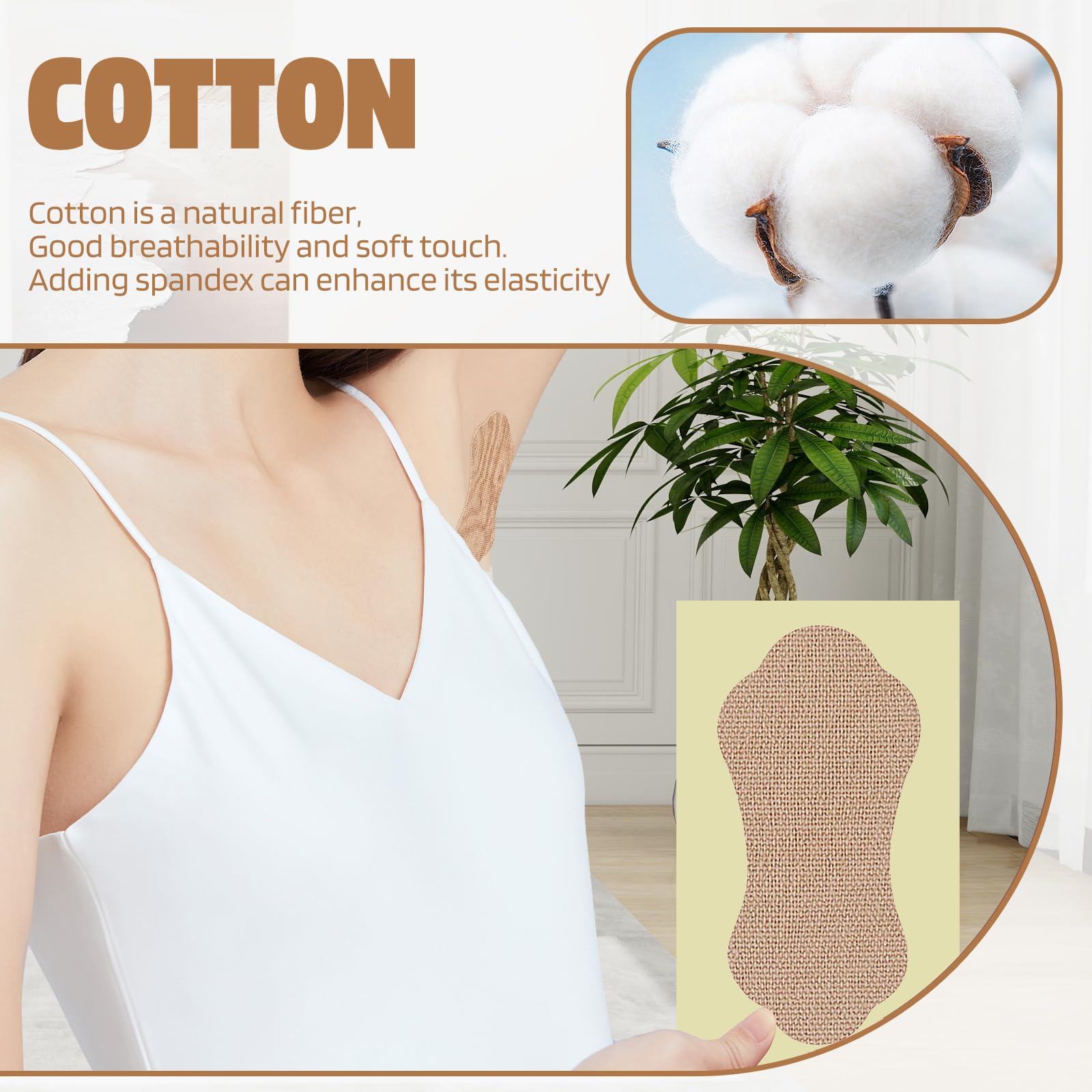 ziyue self-adhesive armpit pads showing easy application and secure adhesion