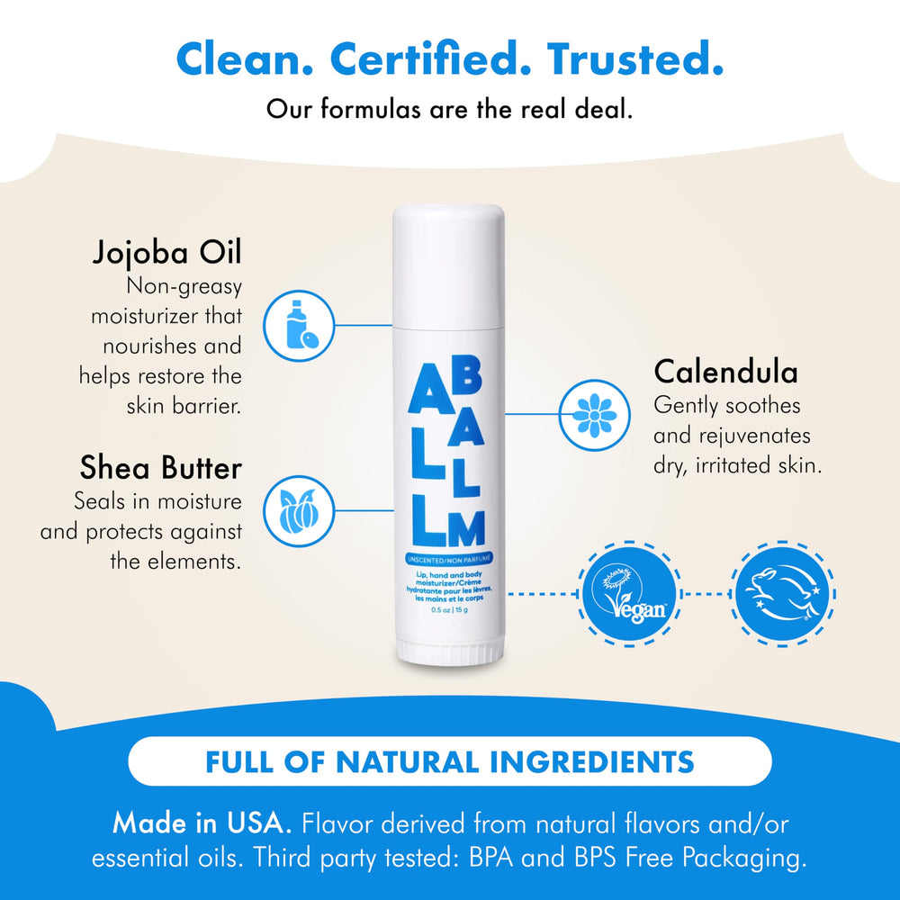 Zizia Botanicals Unscented Multi Balm Stick ingredients include jojoba and shea