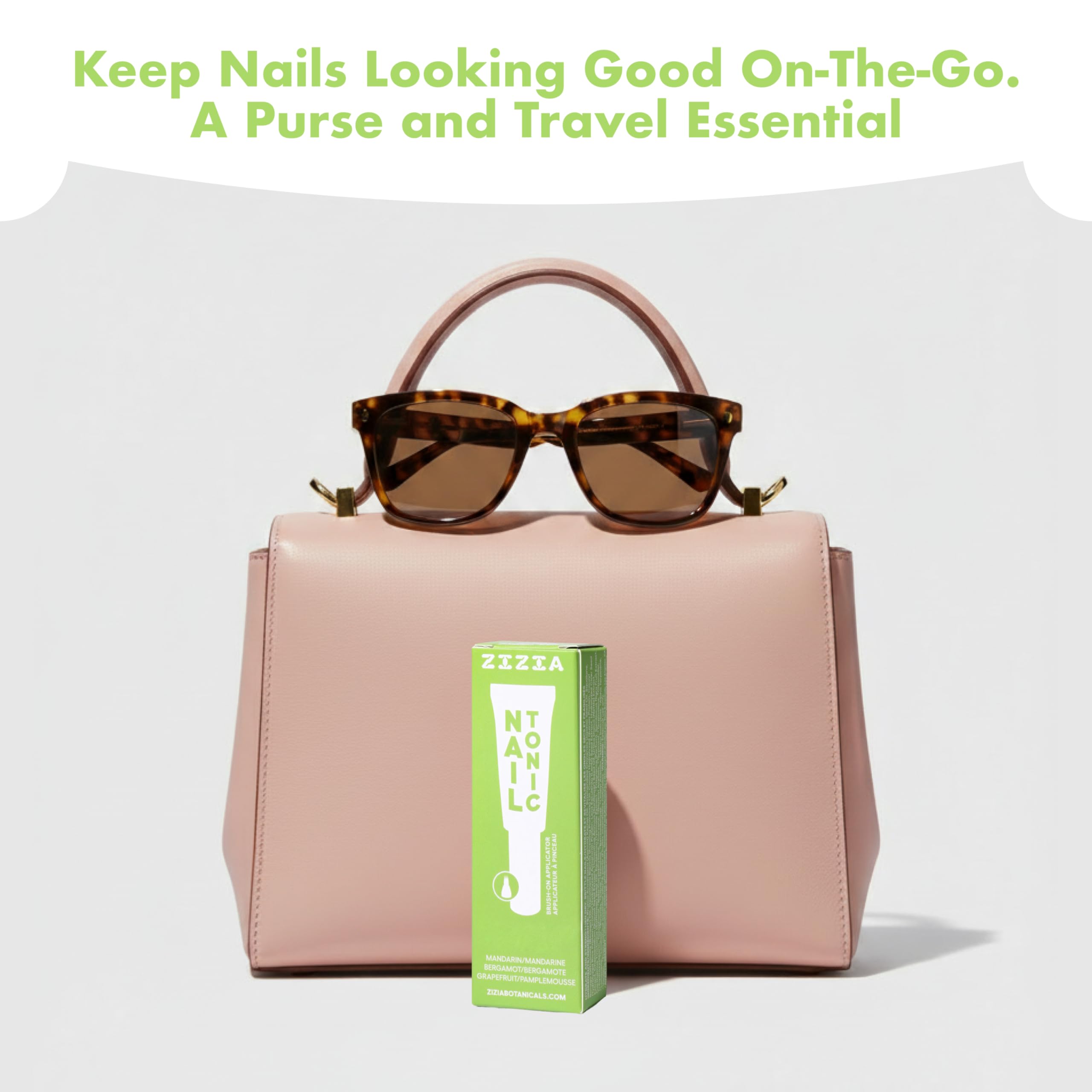 Zizia Citrus Nail Tonic applied before polish as a hydrating base.