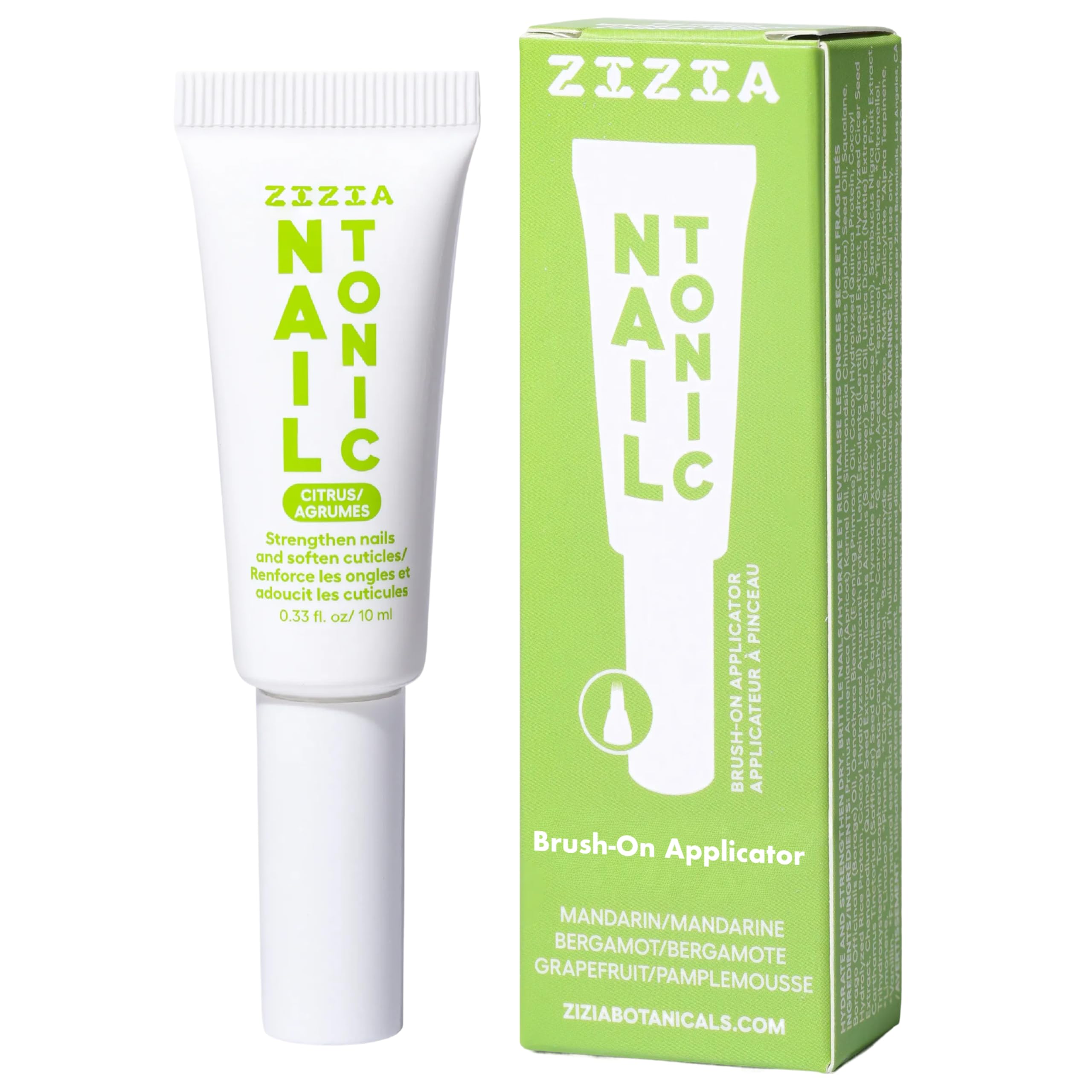 Zizia Botanicals Citrus Nail Tonic bottle for daily nail care.