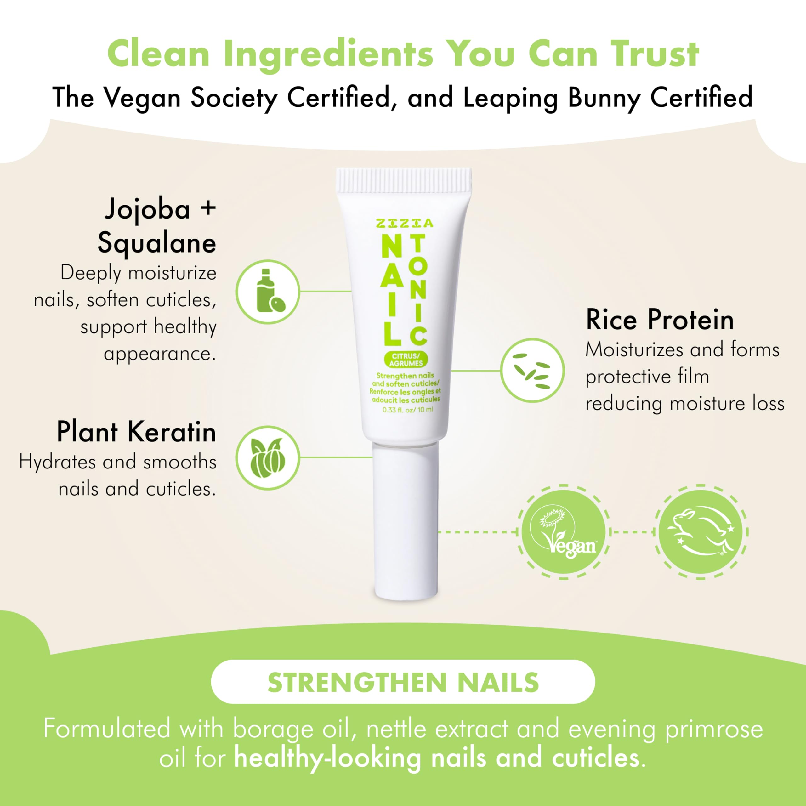 Zizia Citrus Nail Tonic citrus aroma from mandarin and bergamot.