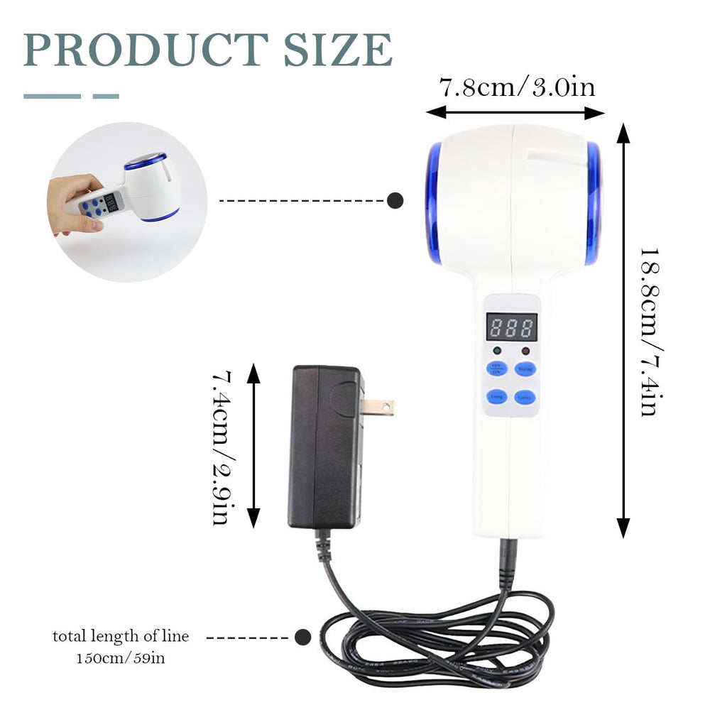 ZJIVQO face massager with digital display showing temperature for precision