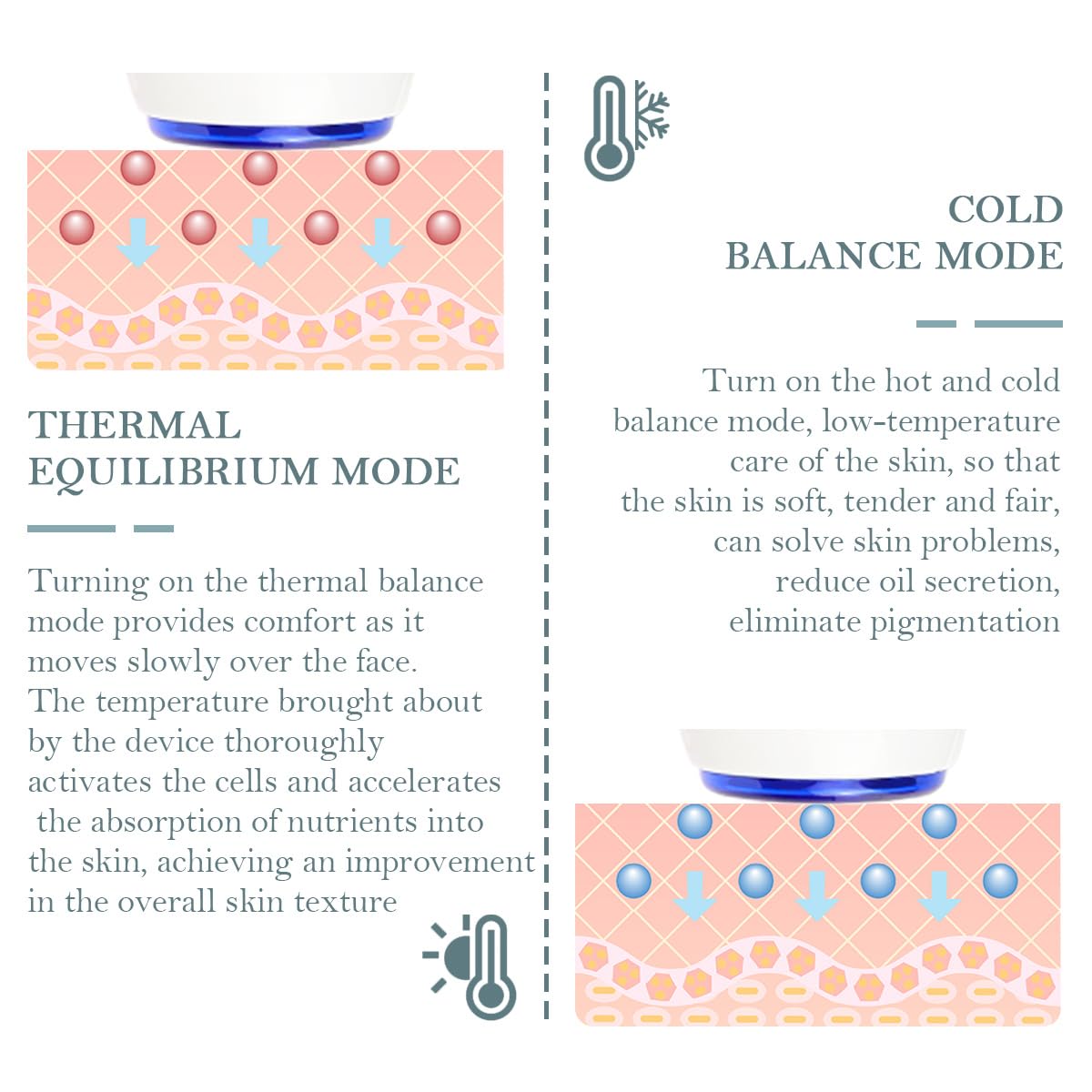ZJIVQO hot therapy setting provides warm massage for prepped skin