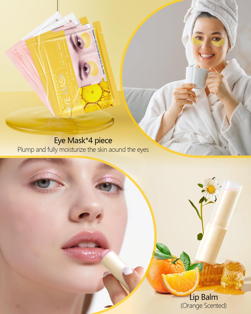 ZKONLY 4pc Eye Patches relax the eye area for restful moments.