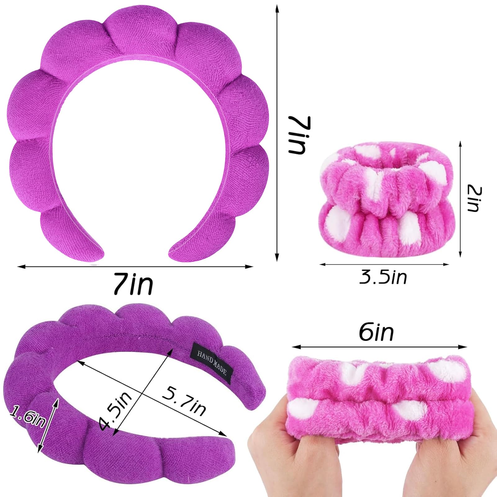 Zkptops dark purple headband adds stylish touch to routine.