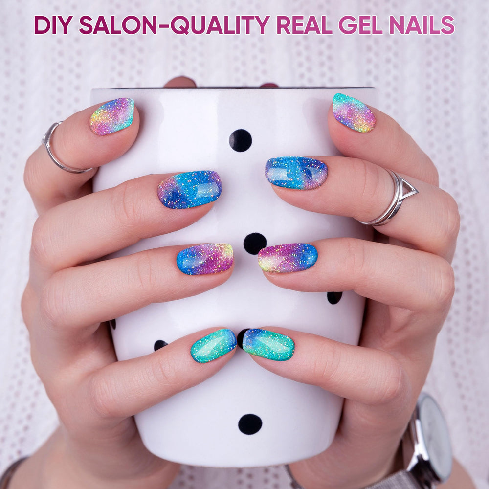 Zlylefun nail art stickers kit with 22 strips for varied styles