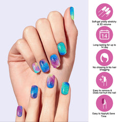 Zlylefun nail wrap application demo showing quick at-home manicure