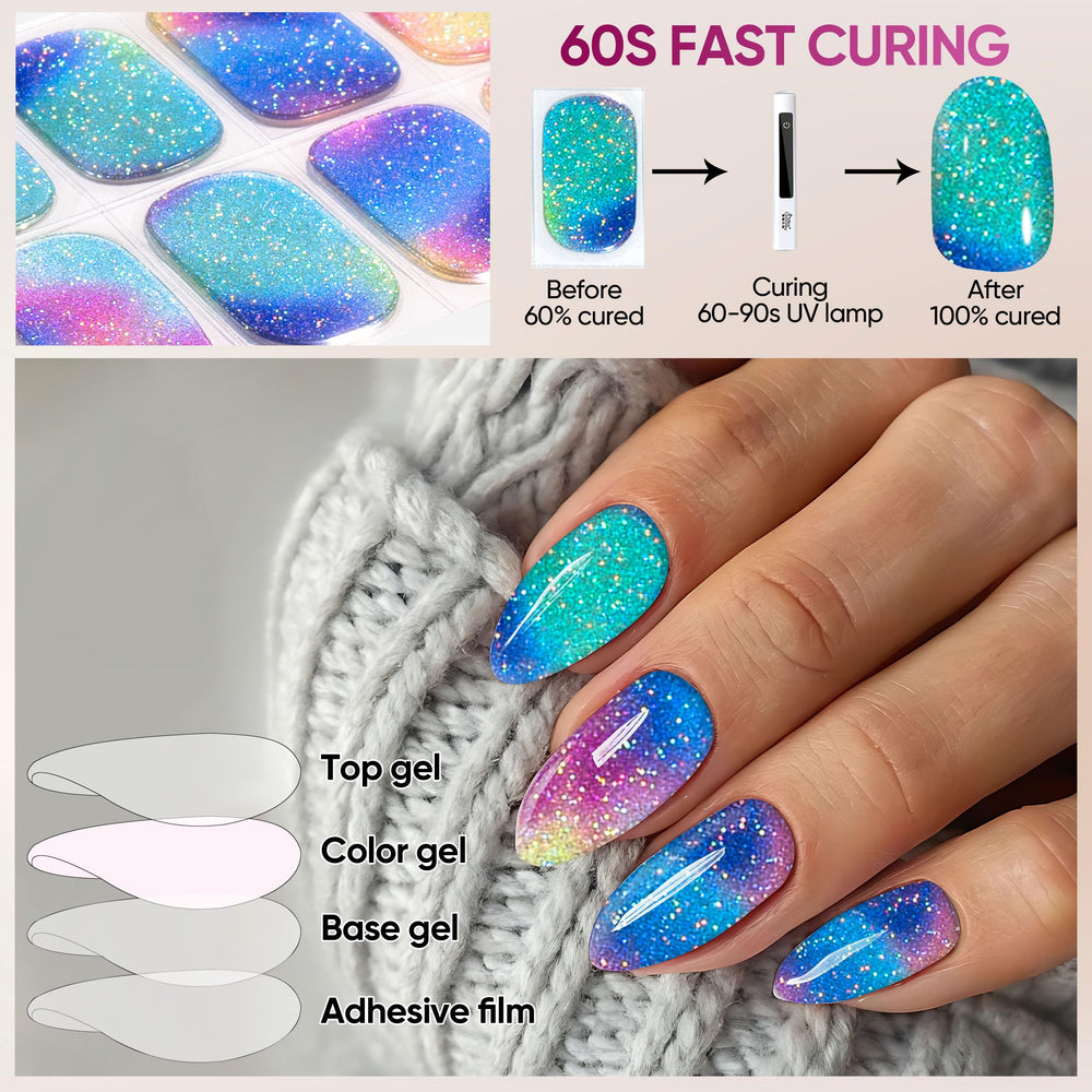 Zlylefun natural-look nail wraps providing comfortable wear