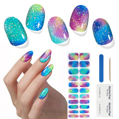 Zlylefun semi-cured gel nail strips in Midsummer Night 175 for a salon-like home finish