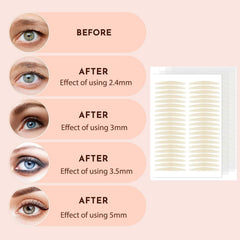 ZMBeautk 200pcs pack showing long-lasting, breathable eyelid lift.