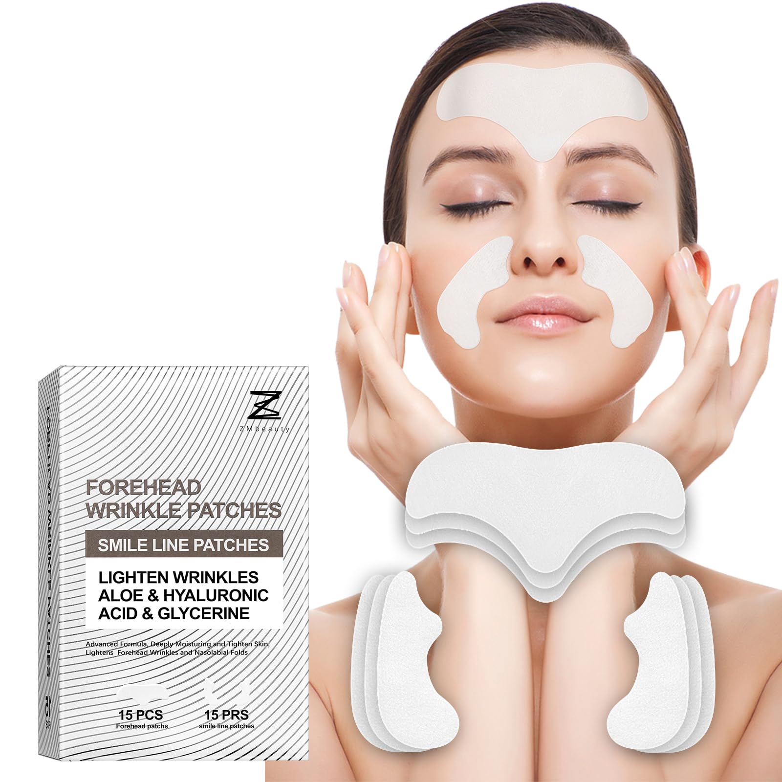 ZMBeauty forehead patch packaging designed for easy at-home use.