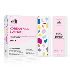 ZMOI professional nail buffer block front view for at-home manicures with duo set