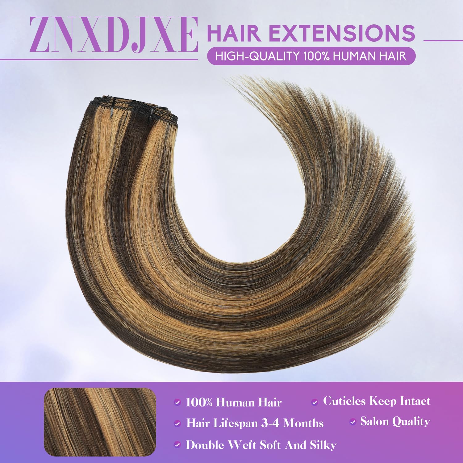 ZNXDJXE dark brown to chestnut shade blends naturally with your hair for a seamless color match