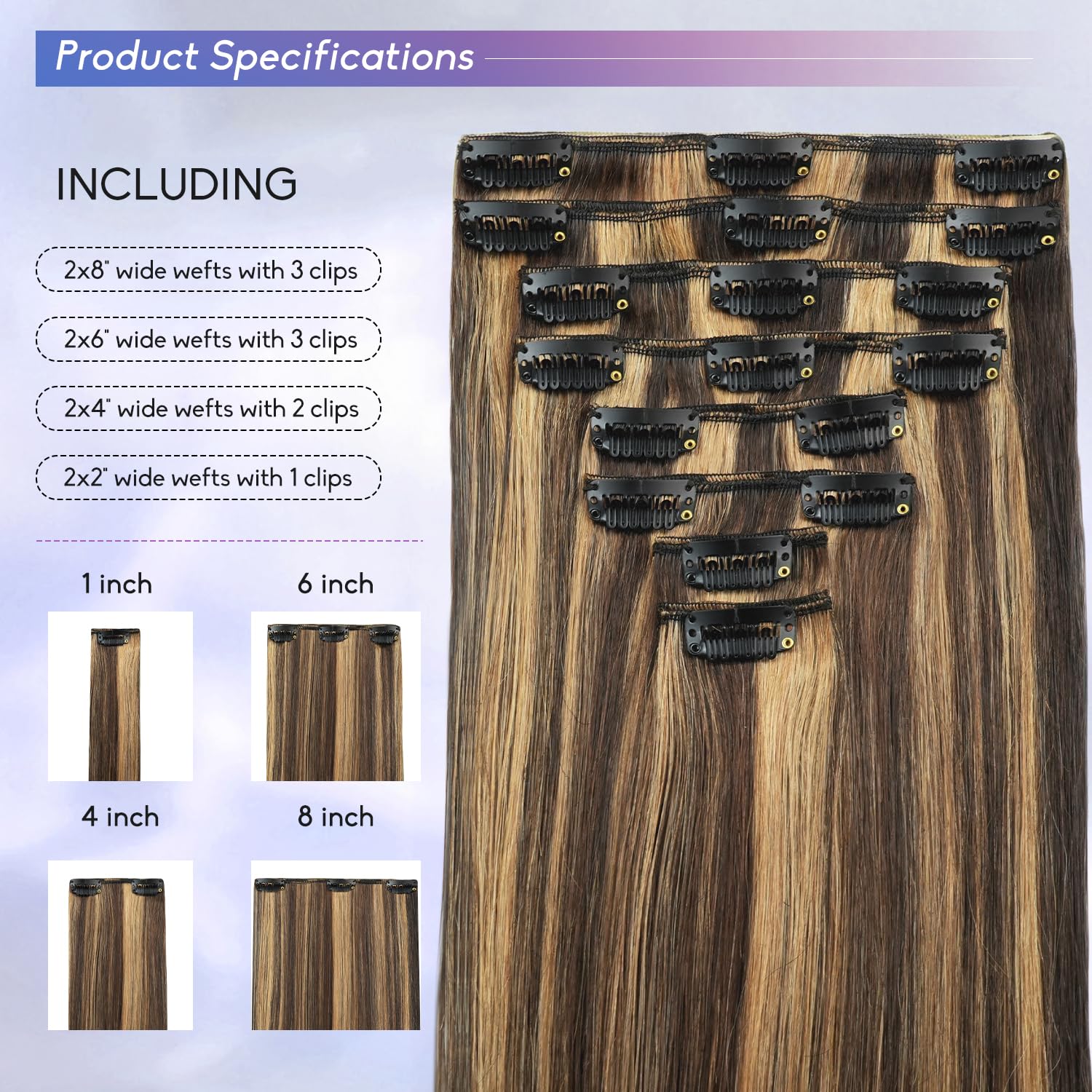 ZNXDJXE silicone-coated clips prevent pulling and keep scalp comfortable