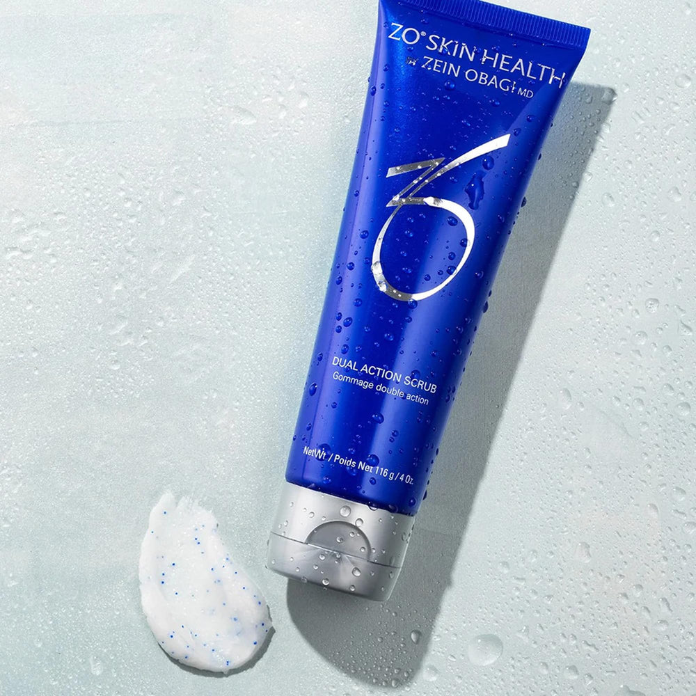ZO SKIN HEALTH Dual Action Scrub creamy texture supports gentle exfoliation for sensitive skin