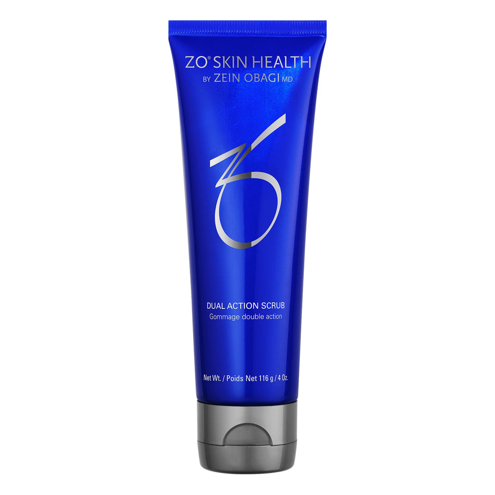 ZO SKIN HEALTH Dual Action Scrub tube exterior for daily exfoliation and pore care