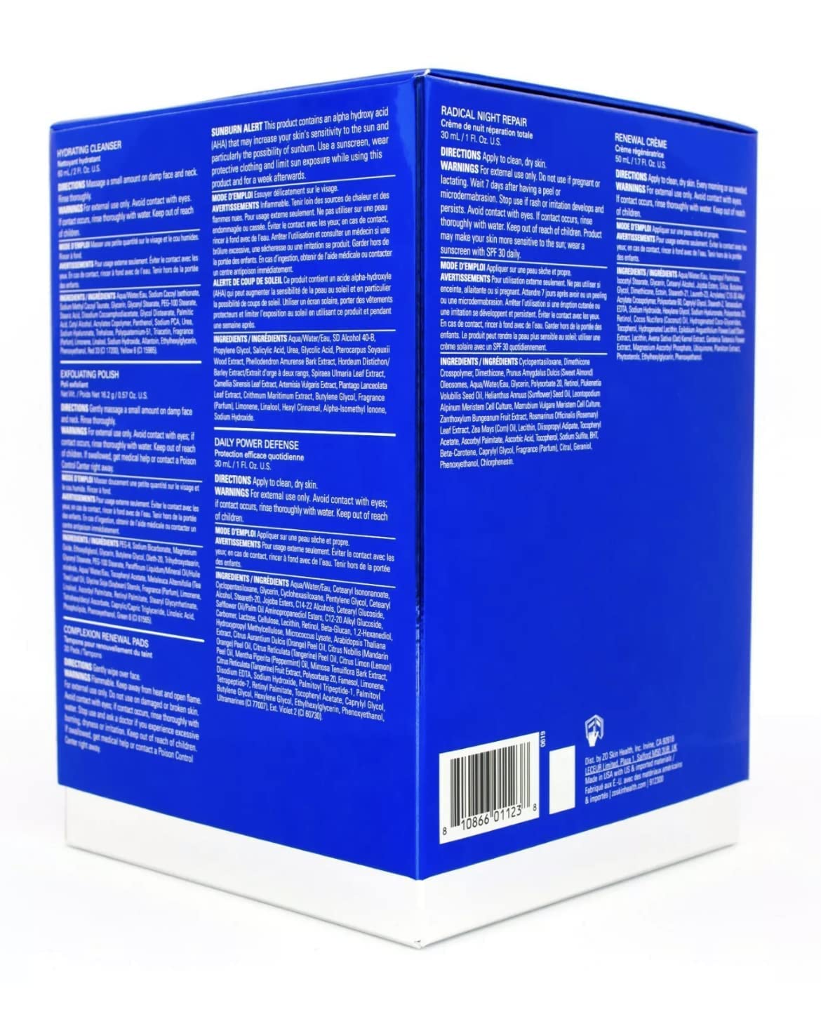ZO Skin Health Exfoliating Aggressive Anti-Aging steps diagram guiding nightly exfoliation