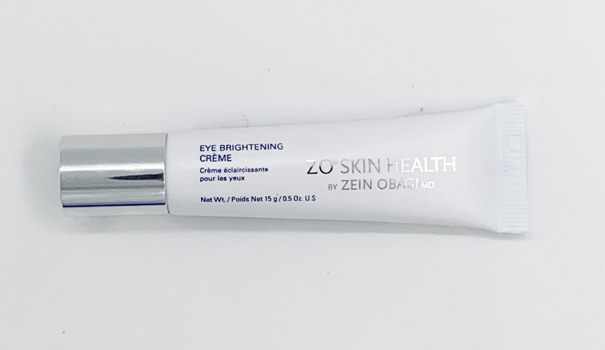 ZO SKIN HEALTH Eye Brightening Crème application close-up for under-eye puffiness
