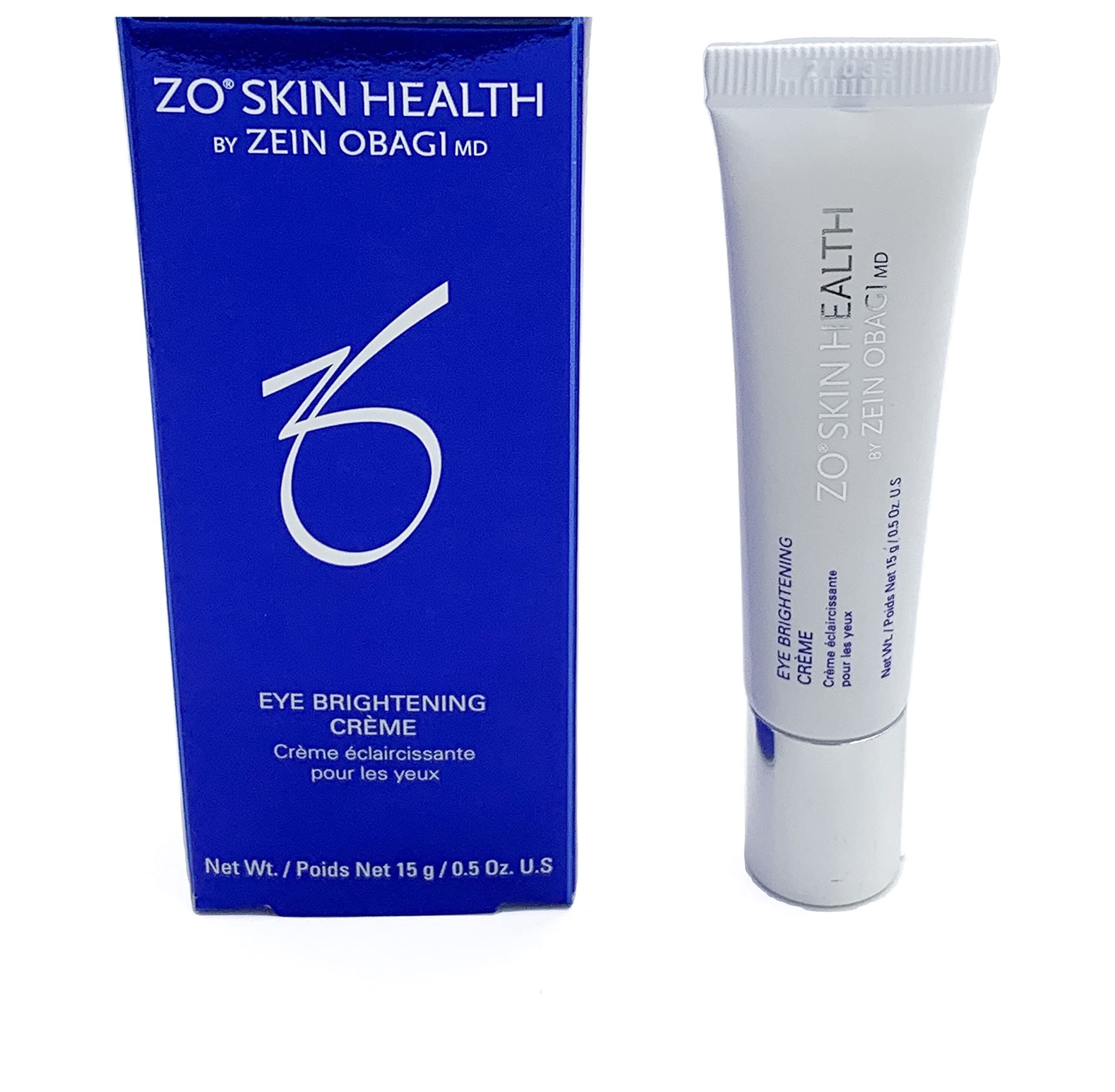 ZO SKIN HEALTH Eye Brightening Crème tube showing smooth texture for eye-area brightness