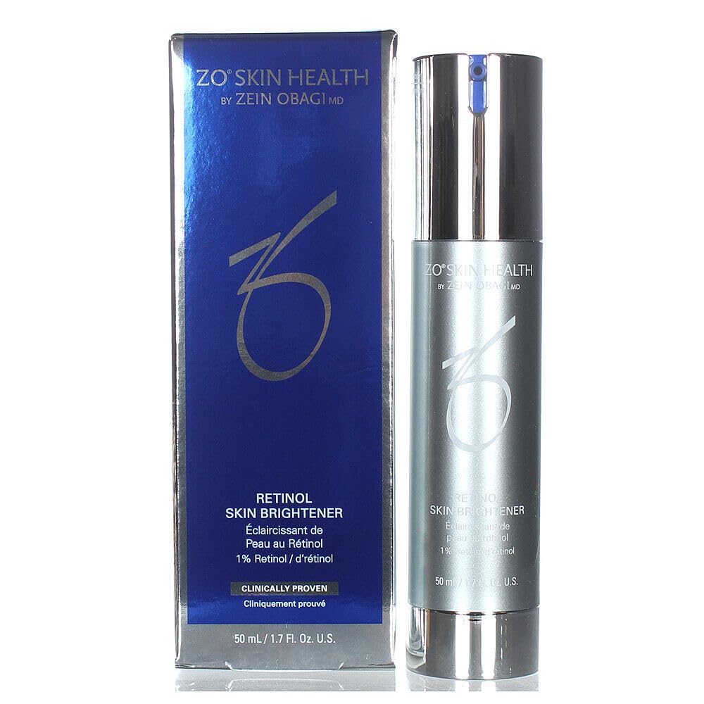 ZO Skin Health Retinol Skin Brightener bottle promotes even tone during nightly routine