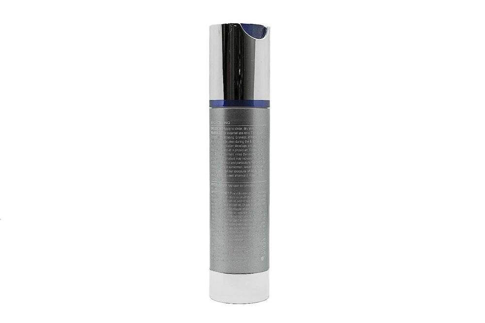 ZO Skin Health Retinol Skin Brightener swirl texture shown alongside daily routine