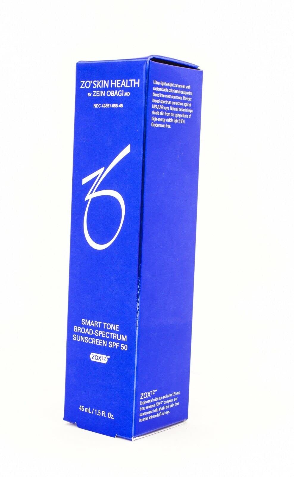 ZO SKIN HEALTH Smart Tone SPF 50 bottle close-up for quick, non-greasy protection.