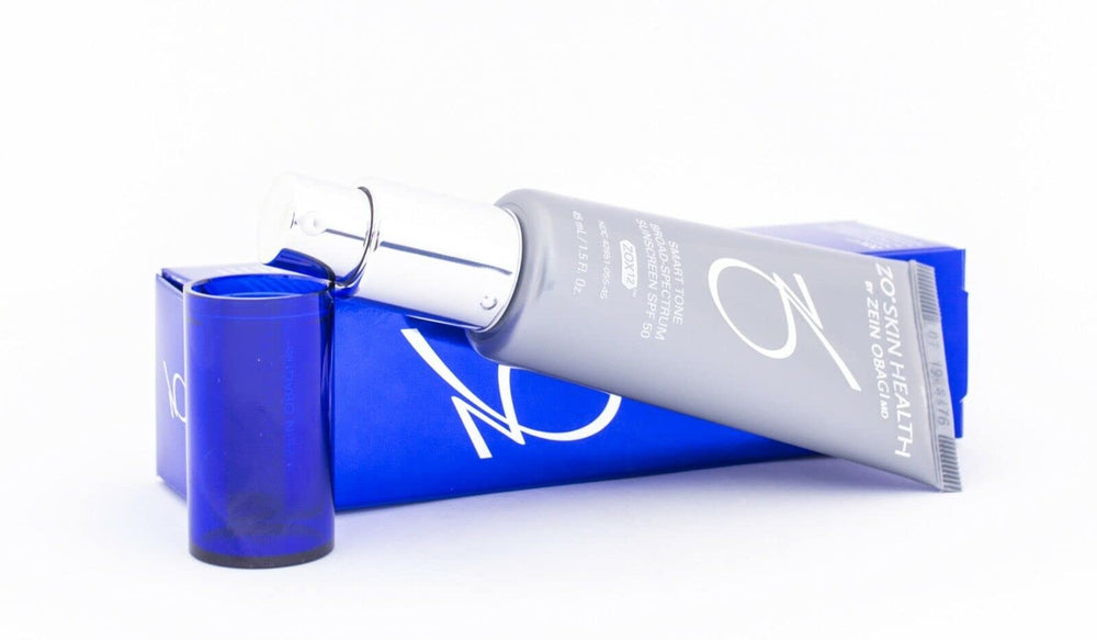 ZO SKIN HEALTH Smart Tone SPF 50 packaging shown for travel use.
