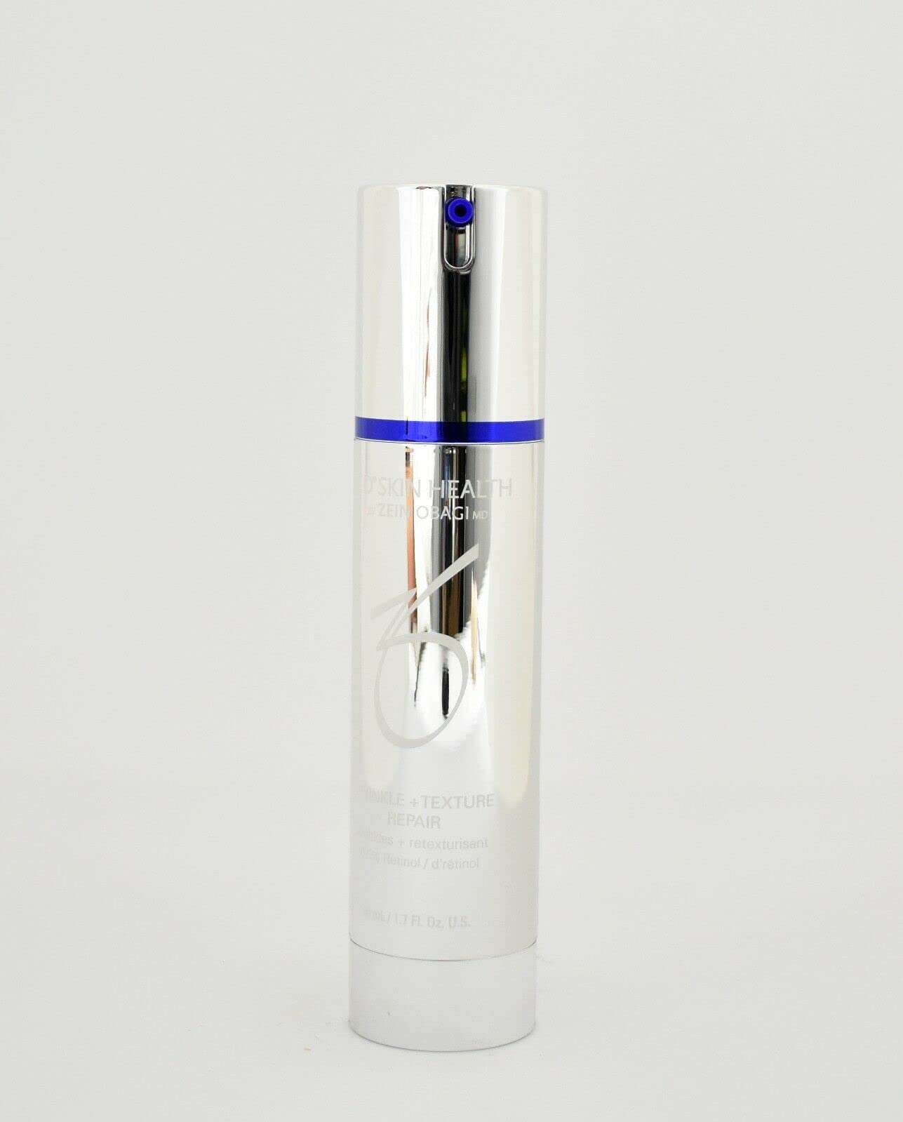 ZO Skin Health Wrinkle + Texture Repair packaging signals premium wrinkle care