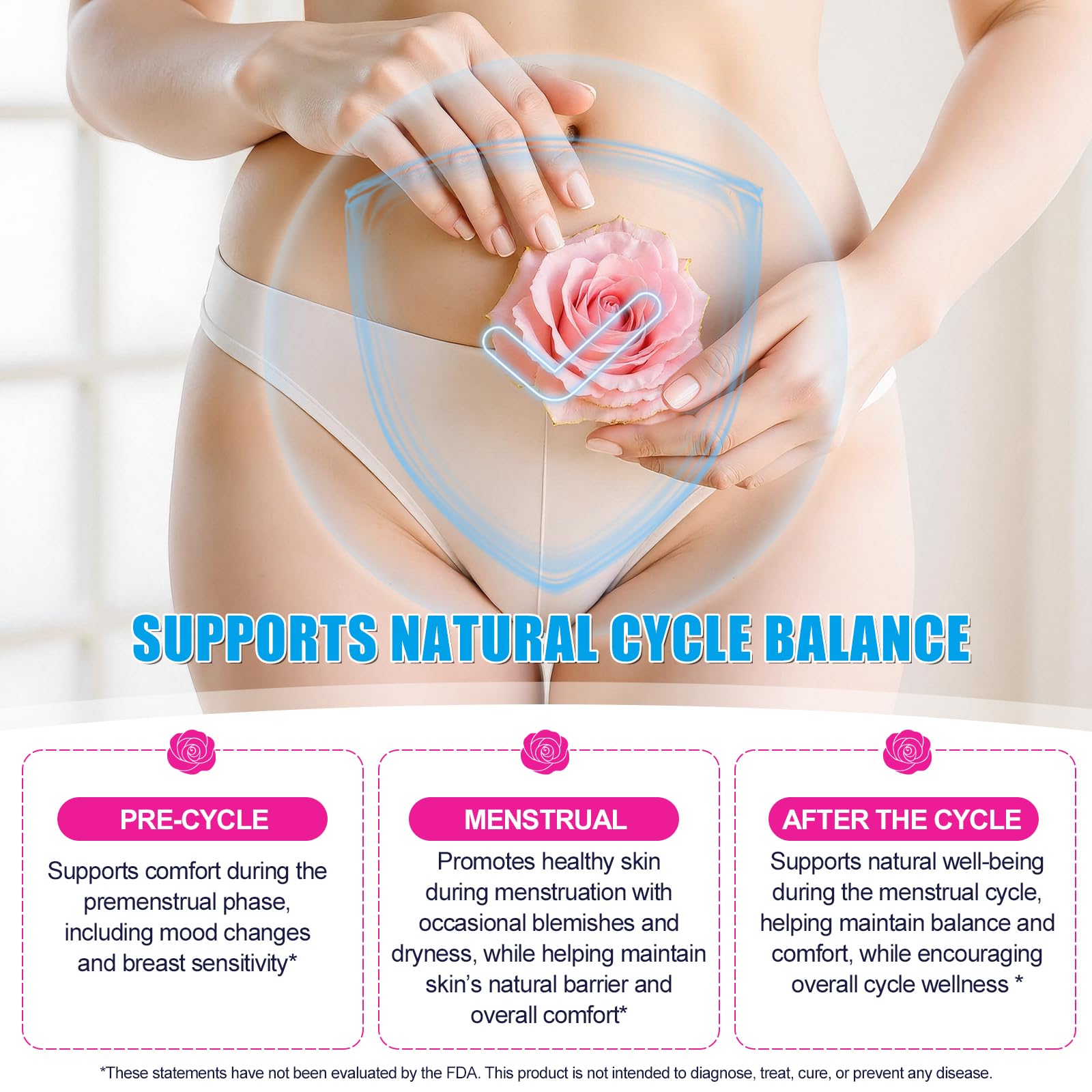 ZODENIS Progesterone Balance Cream application routine demonstrates gentle massage.