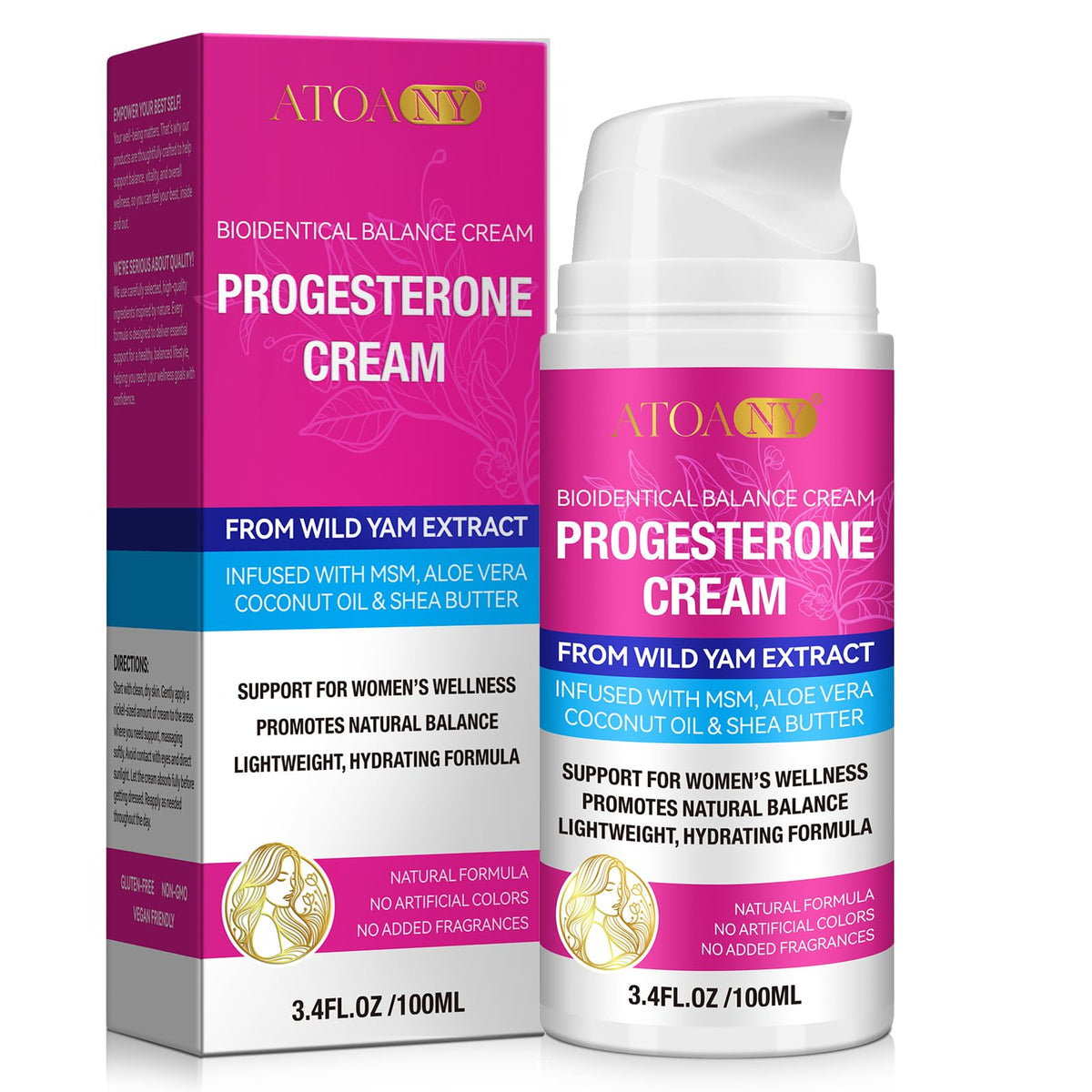 ZODENIS Progesterone Balance Cream front view promotes daily skin comfort.