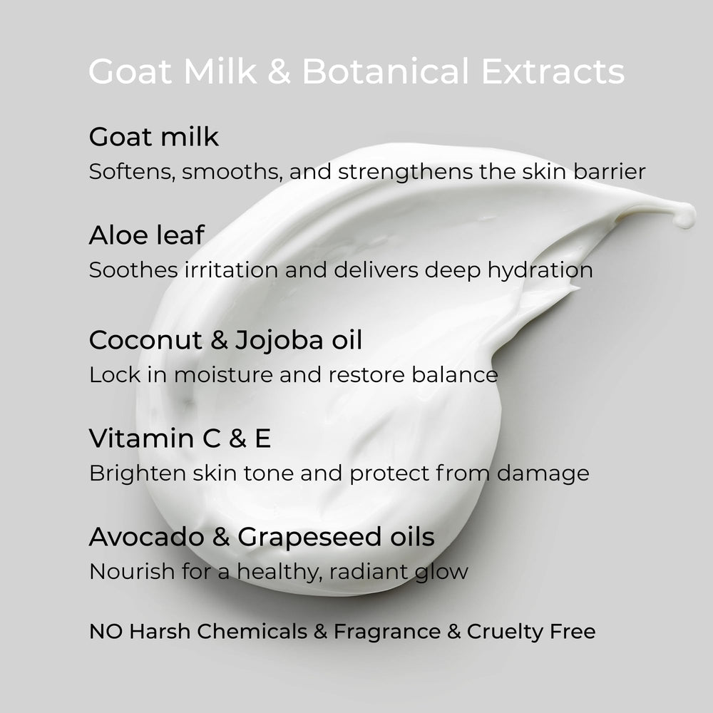 ZOE Goat Milk Moisturizer during night routine demonstrates soothing, gentle care.