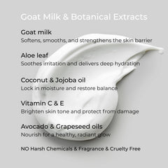 ZOE Goat Milk Moisturizer during night routine demonstrates soothing, gentle care.