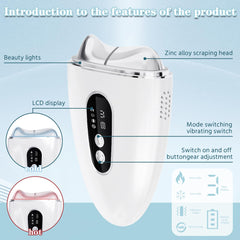 ZoGoo Electric Gua Sha Tool in cold mode reducing puffiness