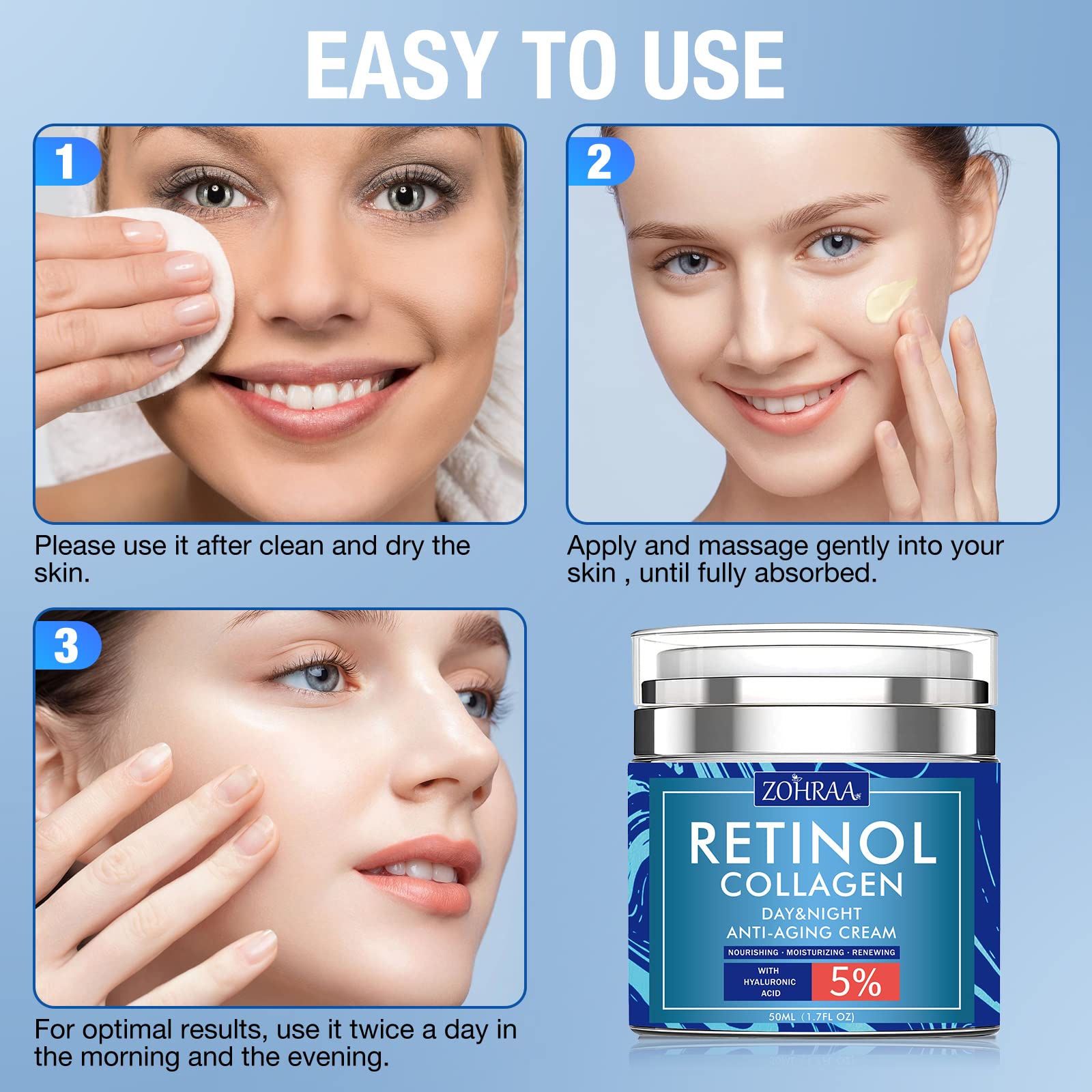 ZOHRAA day and night use scene suggests versatile routine