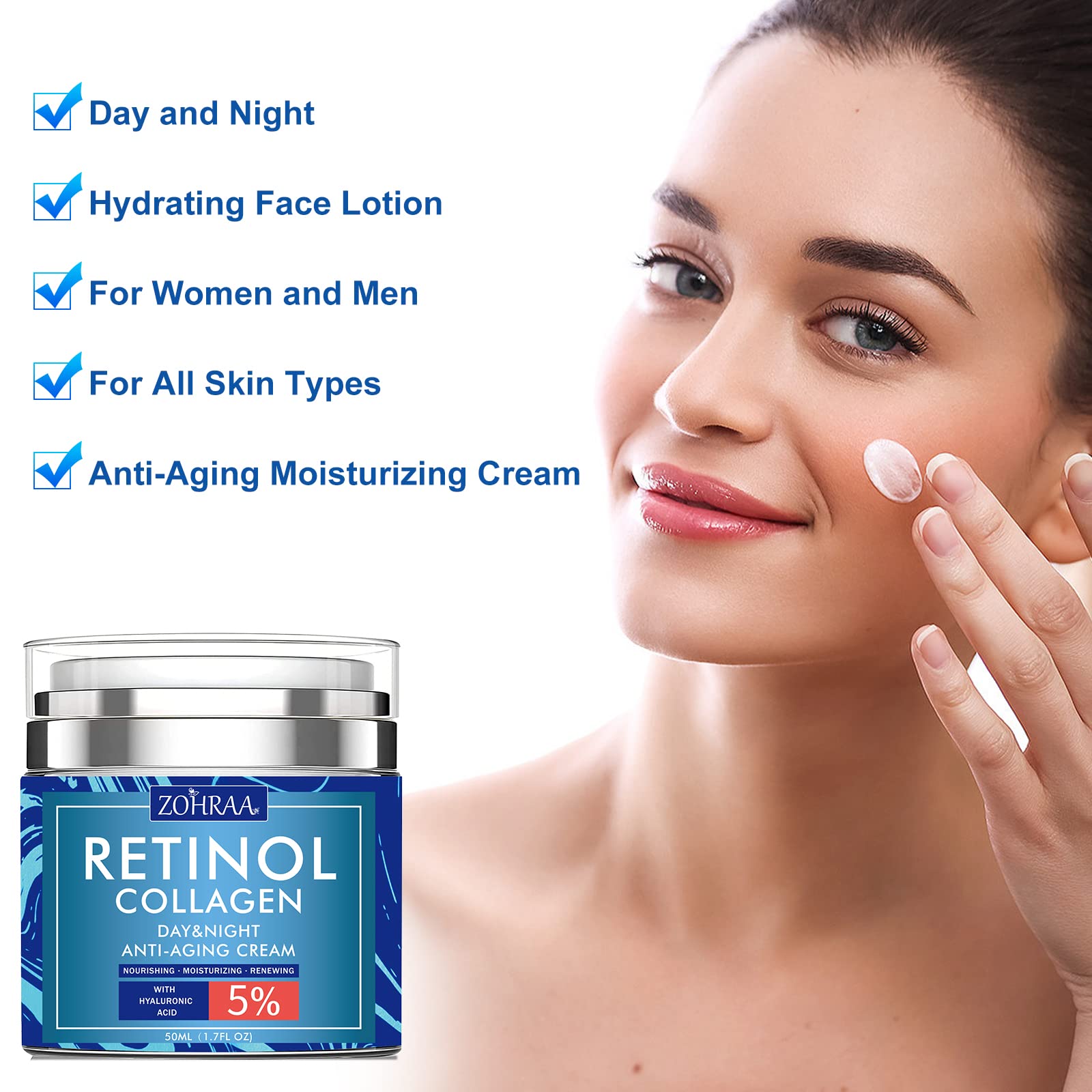 ZOHRAA skin-care finish after application shows smooth, refreshed texture