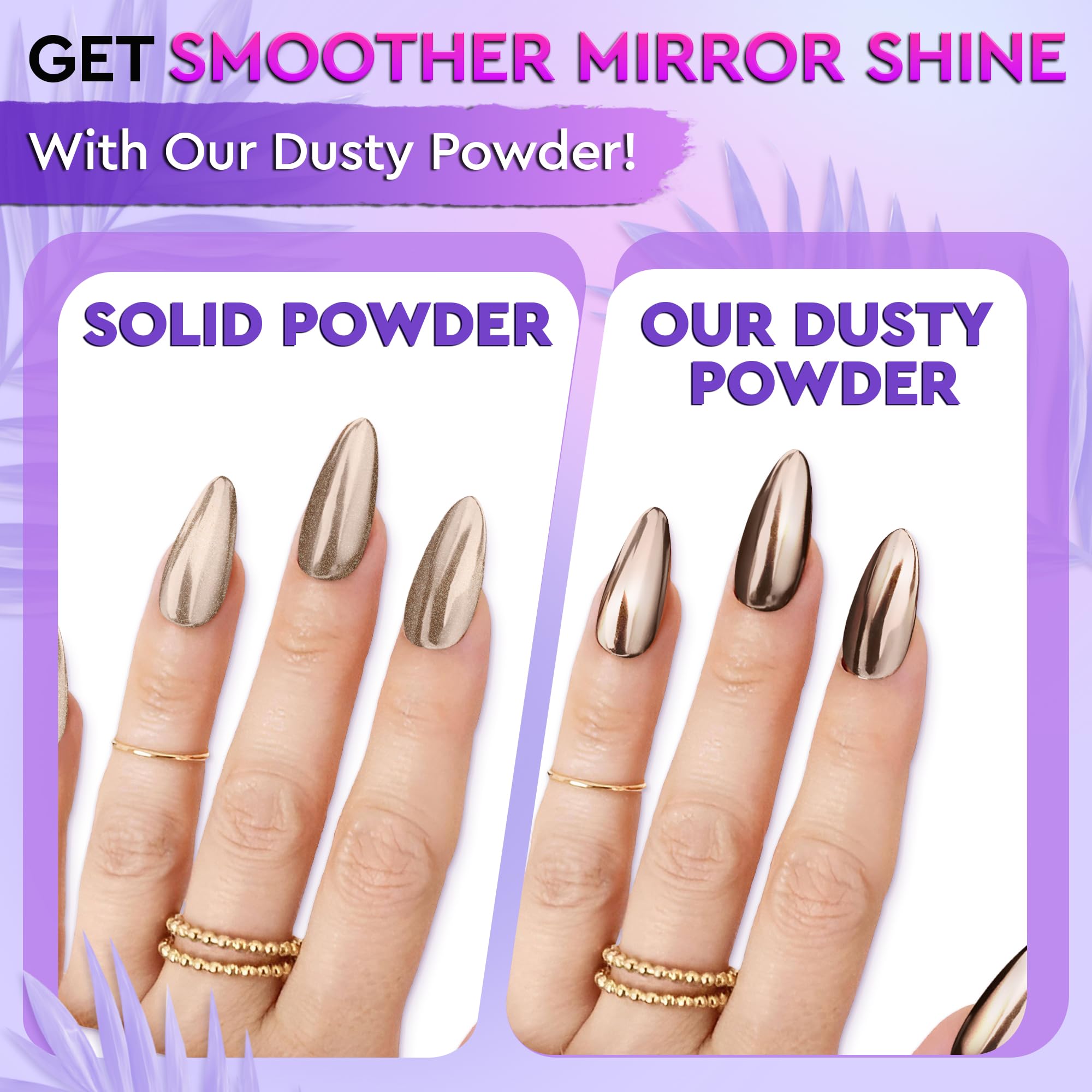 ZOKLU pearl chrome powder for subtle luminous chrome effects