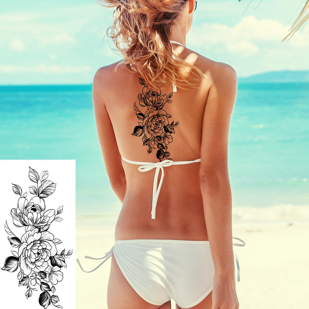Removable tattoos shown being removed with baby oil