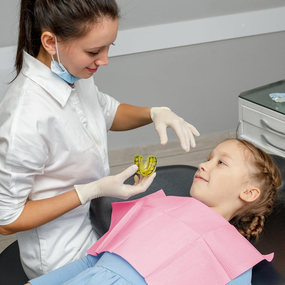 ZOOFOX pink dental bibs suitable for dental clinics and salons