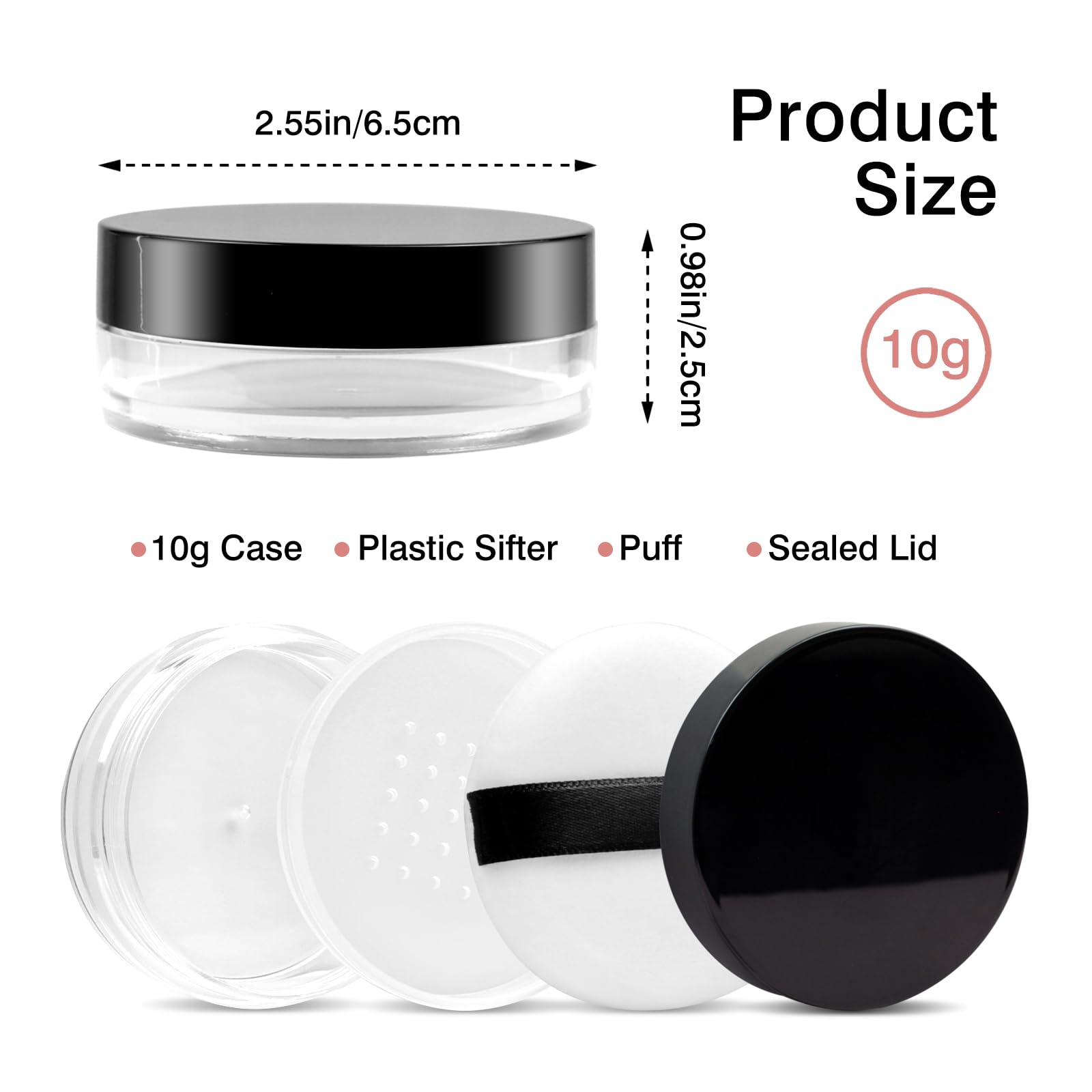 Zoolinn soft white velvet puff for gentle facial application