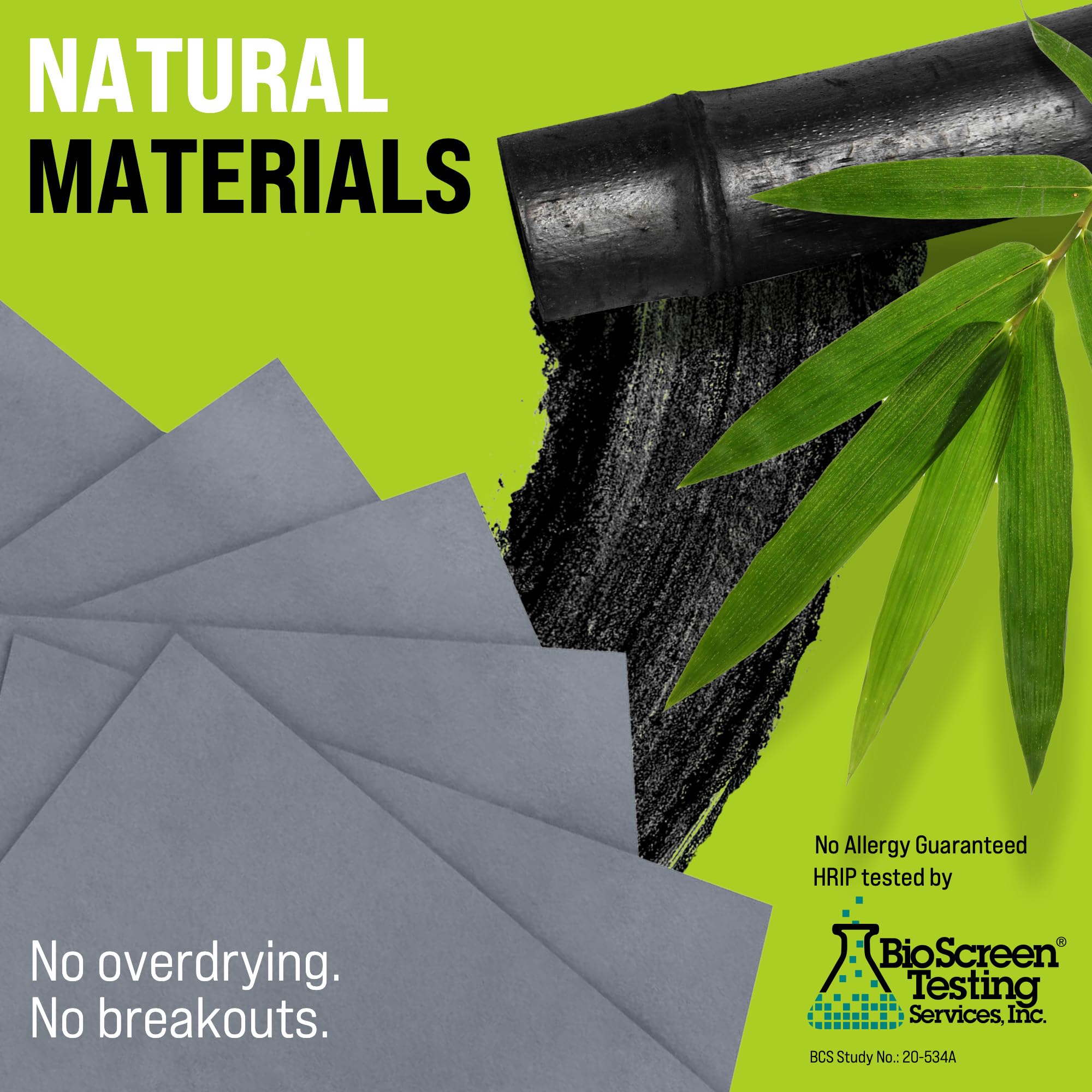 Zorom's charcoal-infused blotting sheet absorbing oil without over-drying.