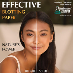 ZOROM'S large blotting sheets absorb shine in the T-zone with a single sheet.