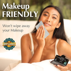 ZOROM'S compact blotting papers fit purse pockets for on-the-go refresh.